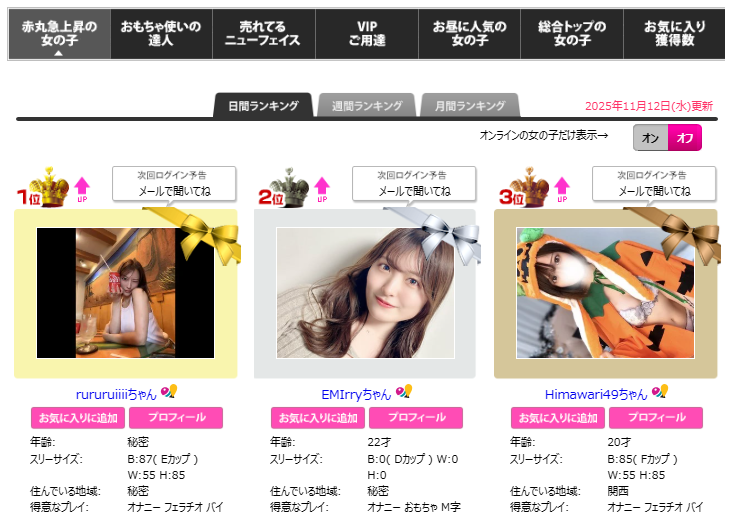 DXLIVEのランキング