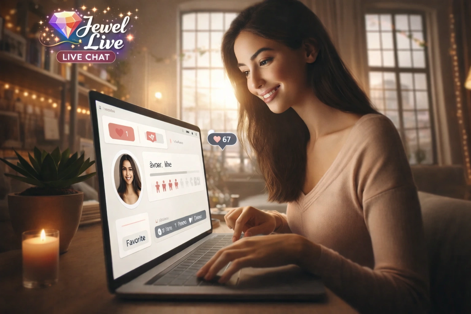 ジュエルライブで女の子をお気に入り登録する手順