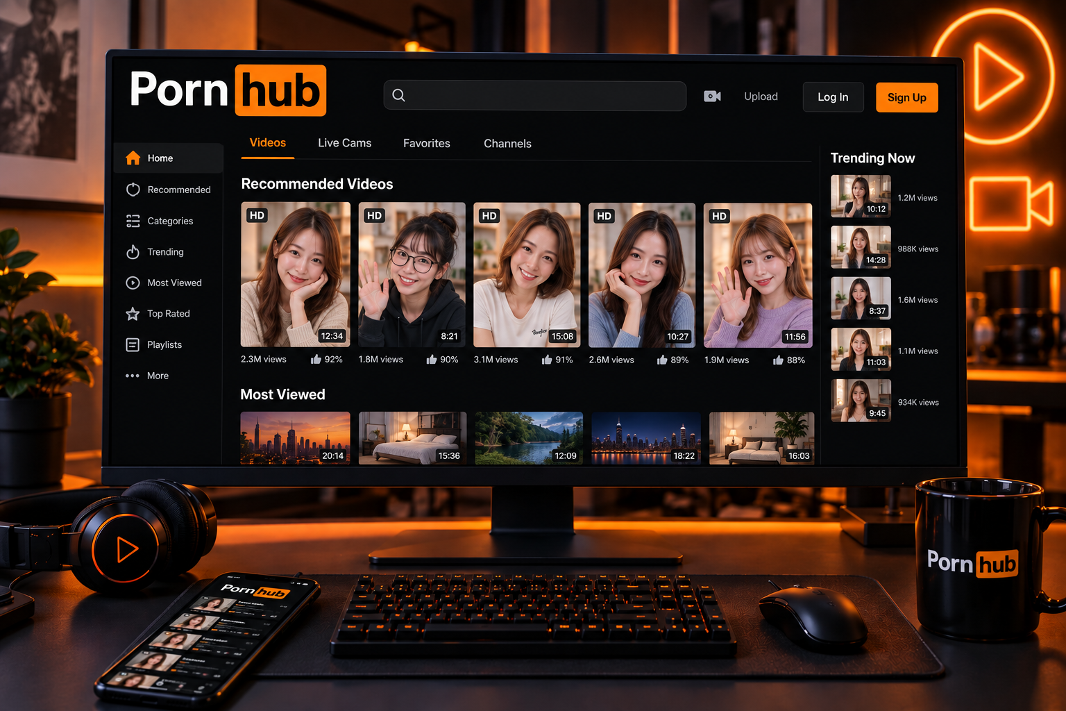 無修正チャットのエロ動画を見たいならPornhubがおすすめ