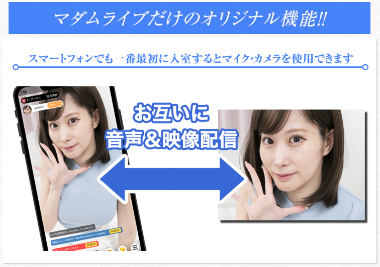 マイクとカメラが使える