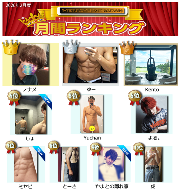 メンズライブジャパンのランキング