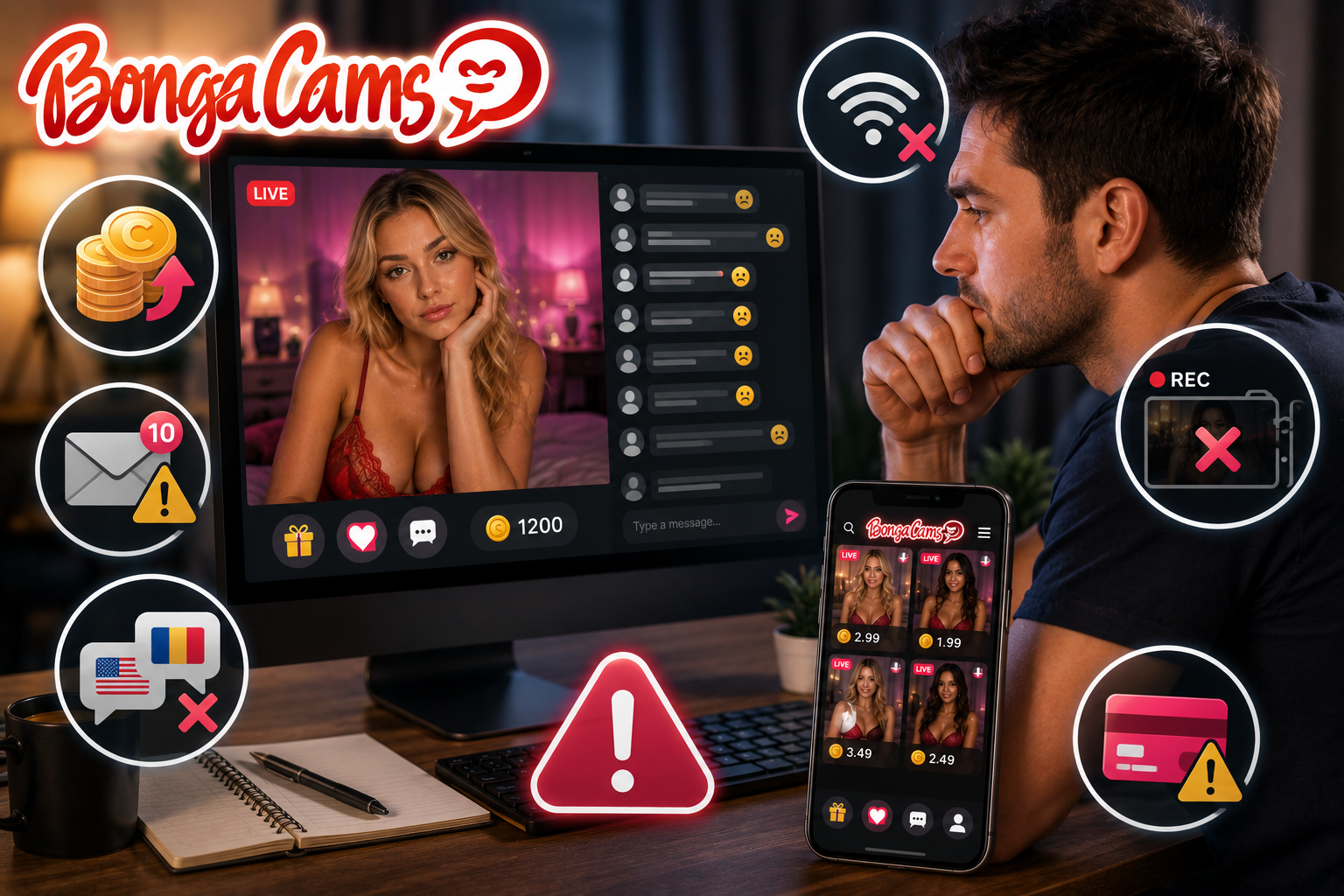 BongaCams（ボンガカムス）で遊ぶ前に知っておきたい5つのデメリット
