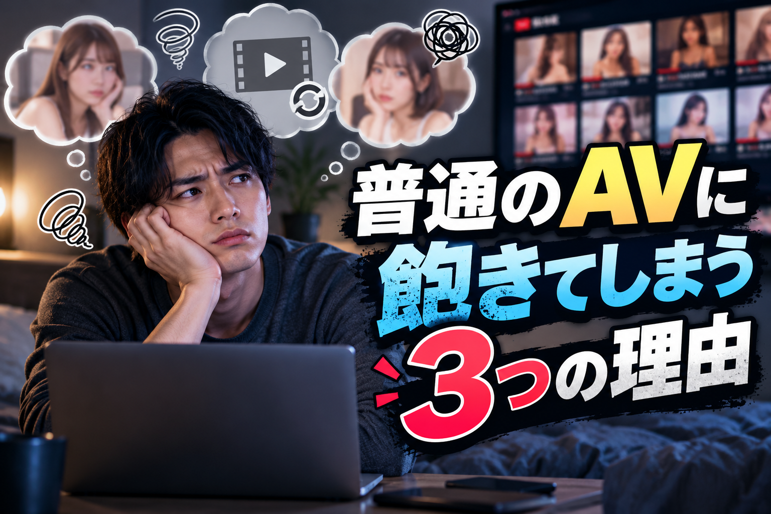 普通のAVに飽きてしまう3つの理由